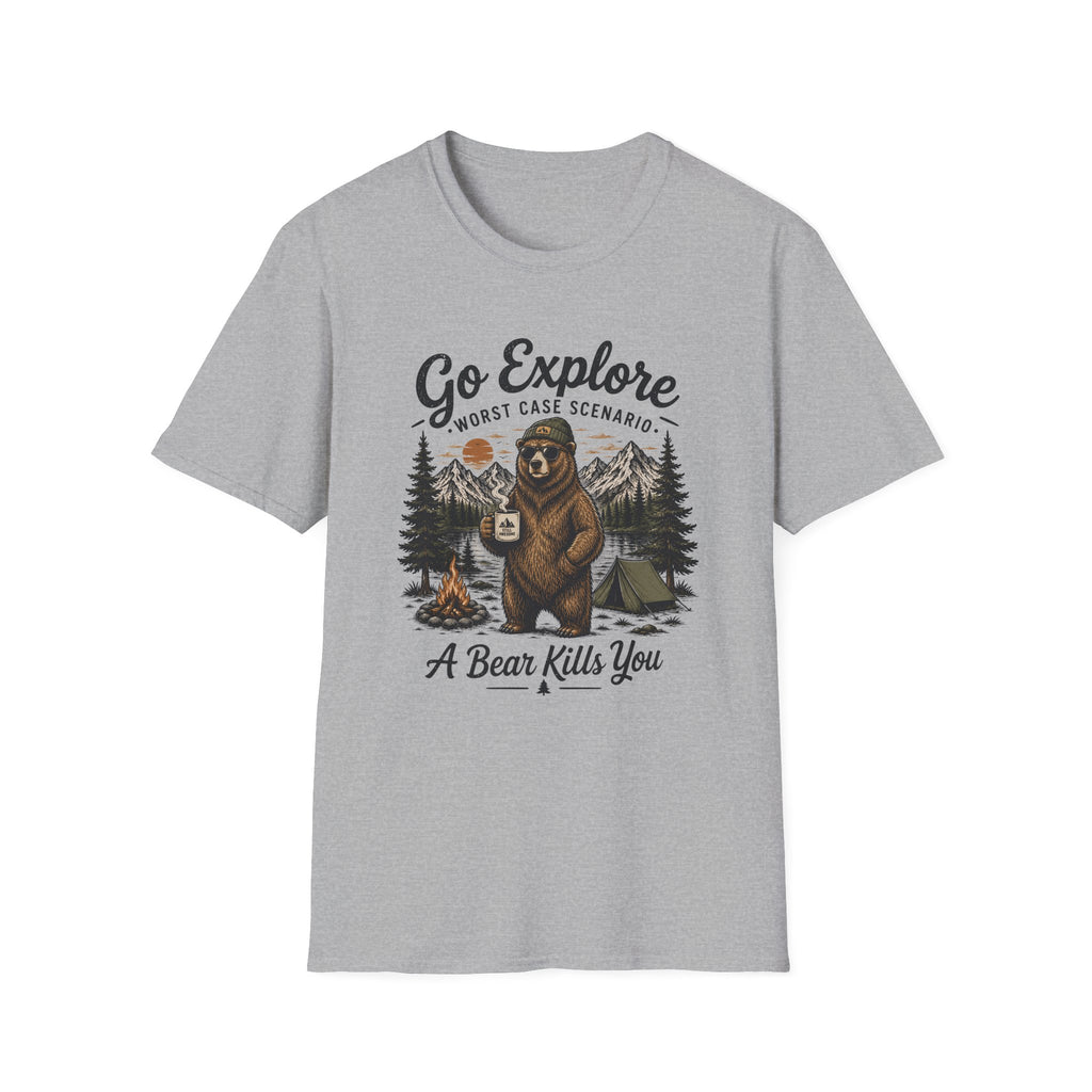 Go Explore Worst Case Scenario A Bear Kills You T-Shirt