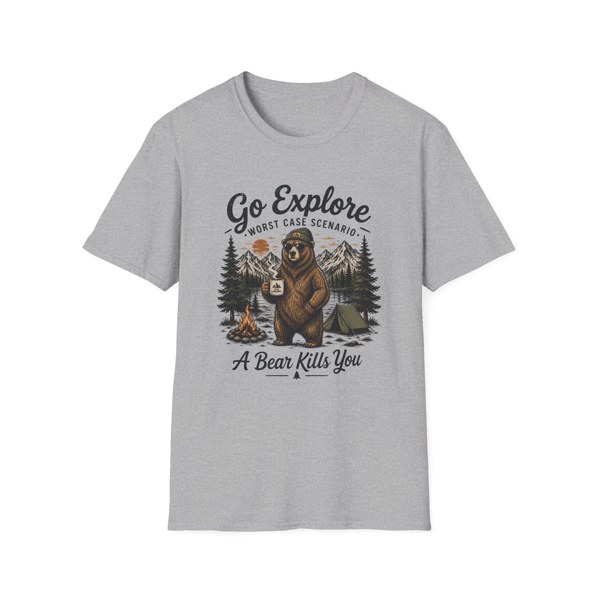 Go Explore Worst Case Scenario A Bear Kills You T-Shirt