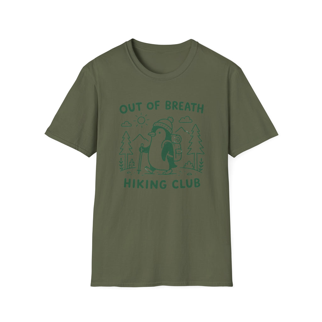 Out of Breath Penguin Hiking Club T-Shirt