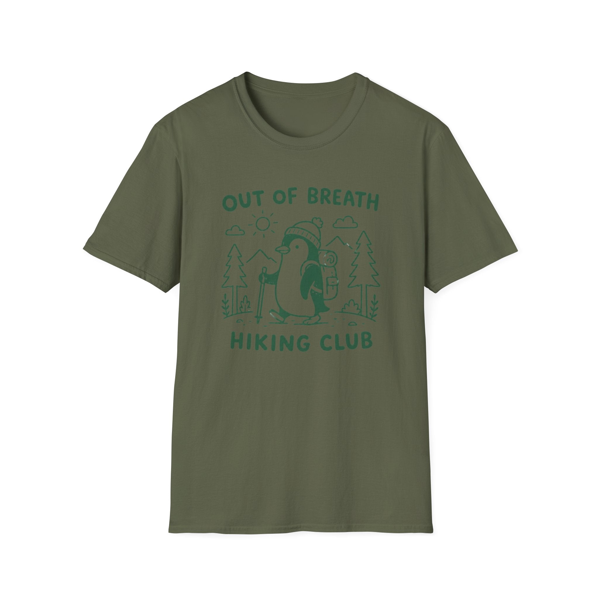 Out of Breath Penguin Hiking Club T-Shirt