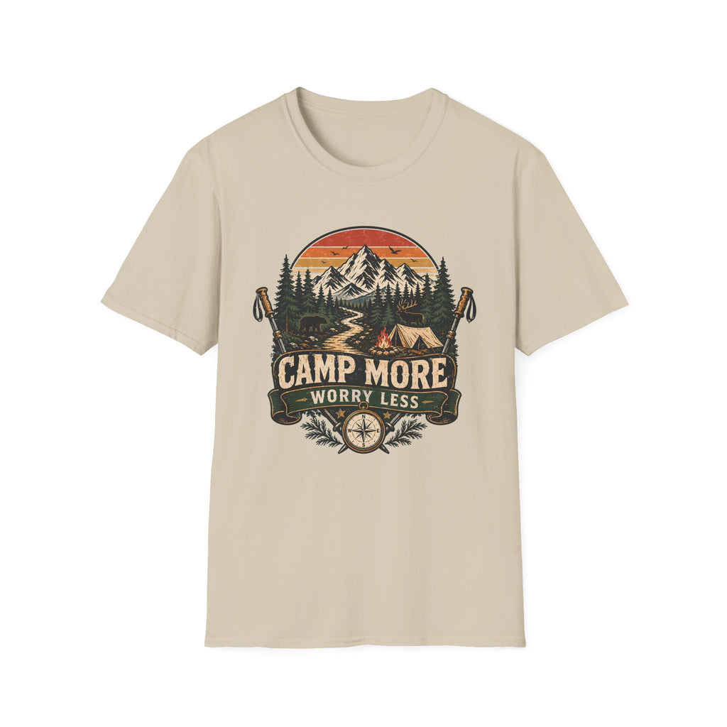 Camp More Worry Less Sunset T-Shirt