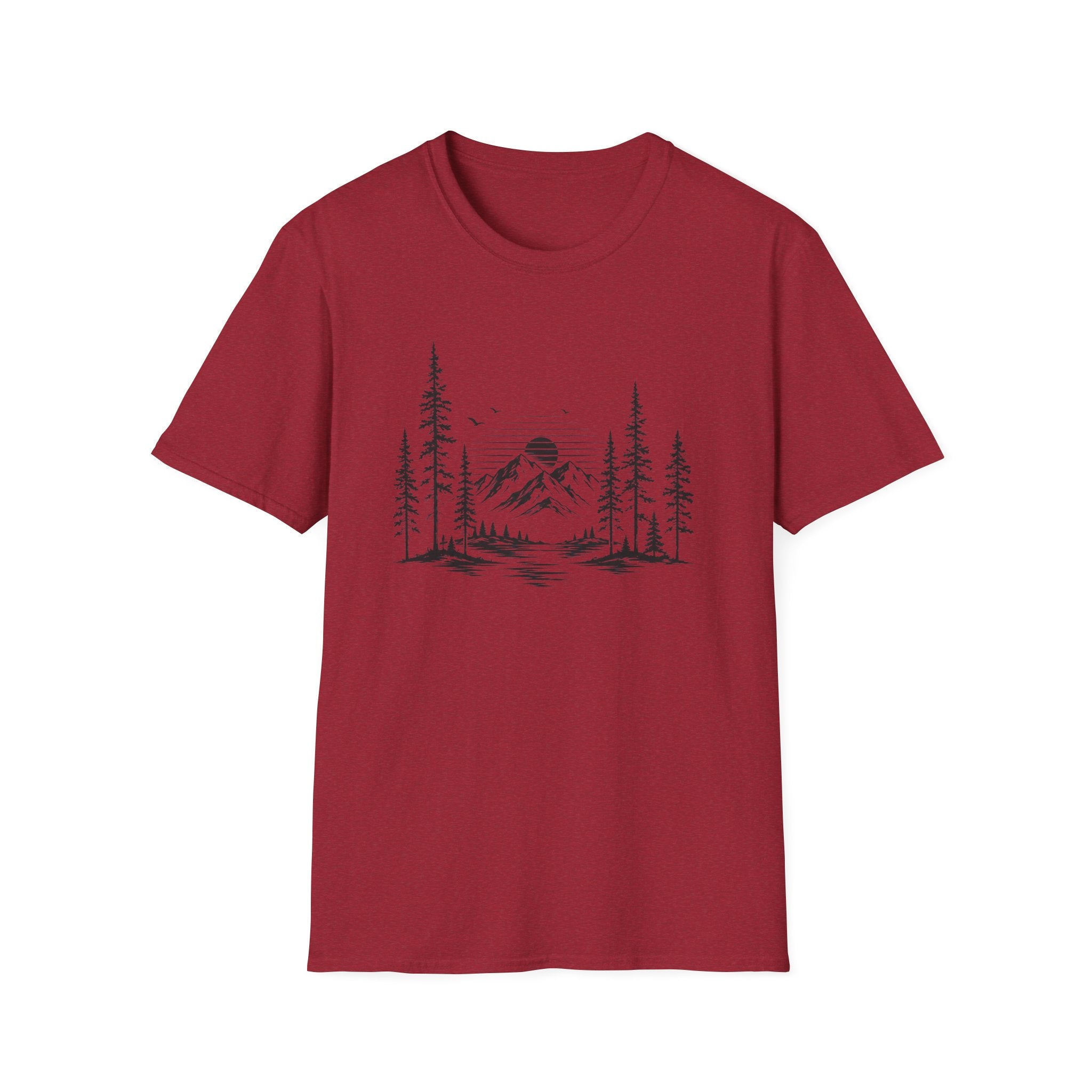 Minimal Pine Tree Mountain T-Shirt