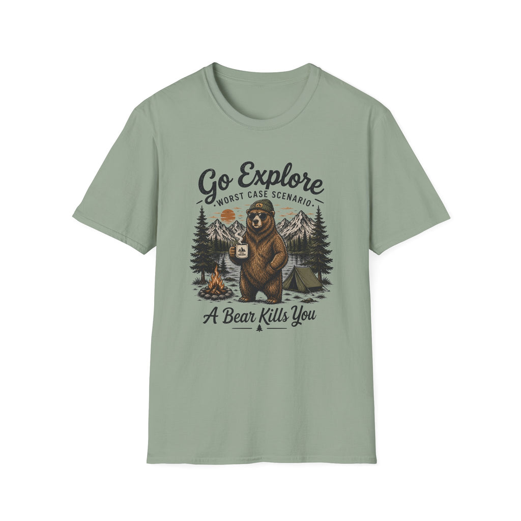 Go Explore Worst Case Scenario A Bear Kills You T-Shirt