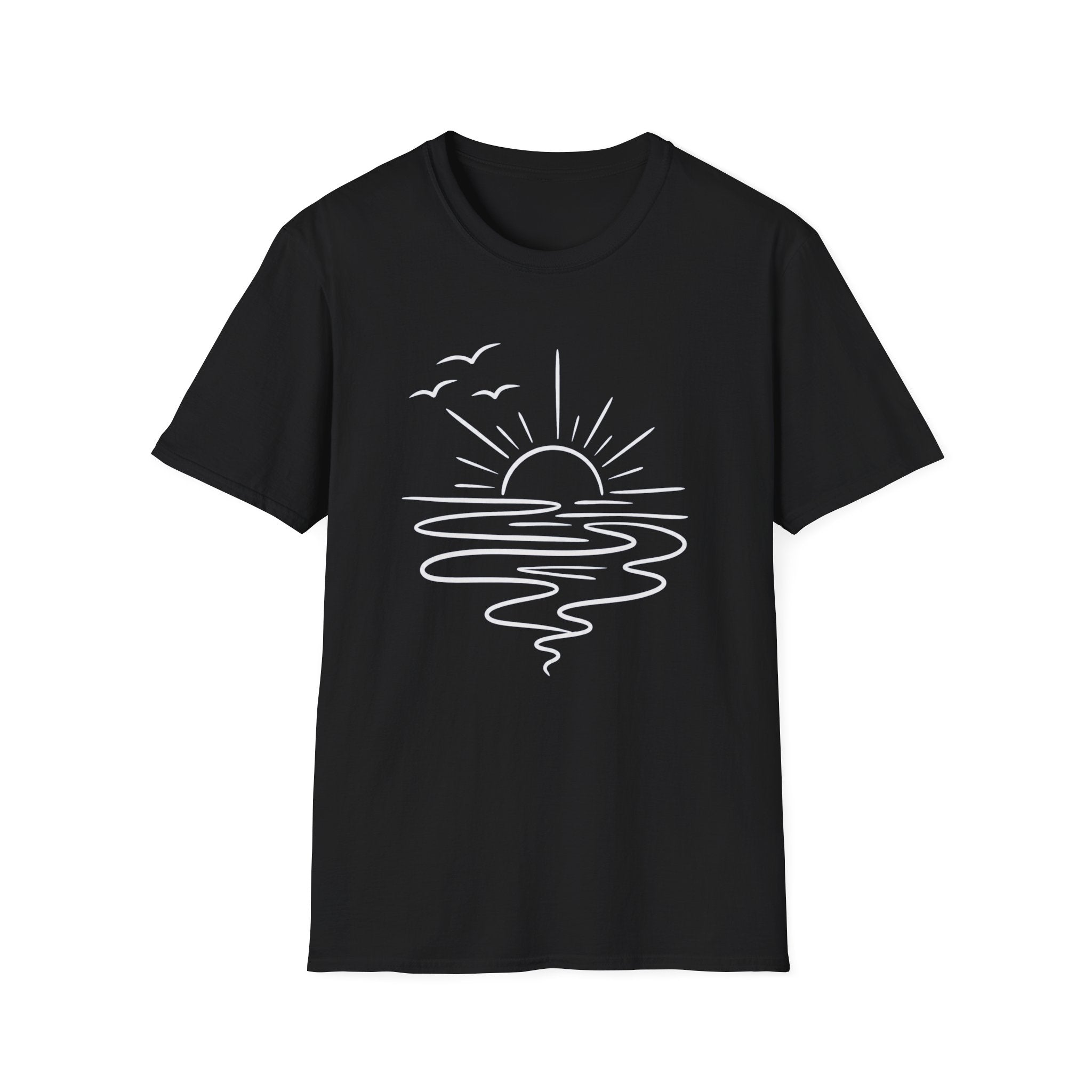 Minimal Ocean Sunset T-Shirt