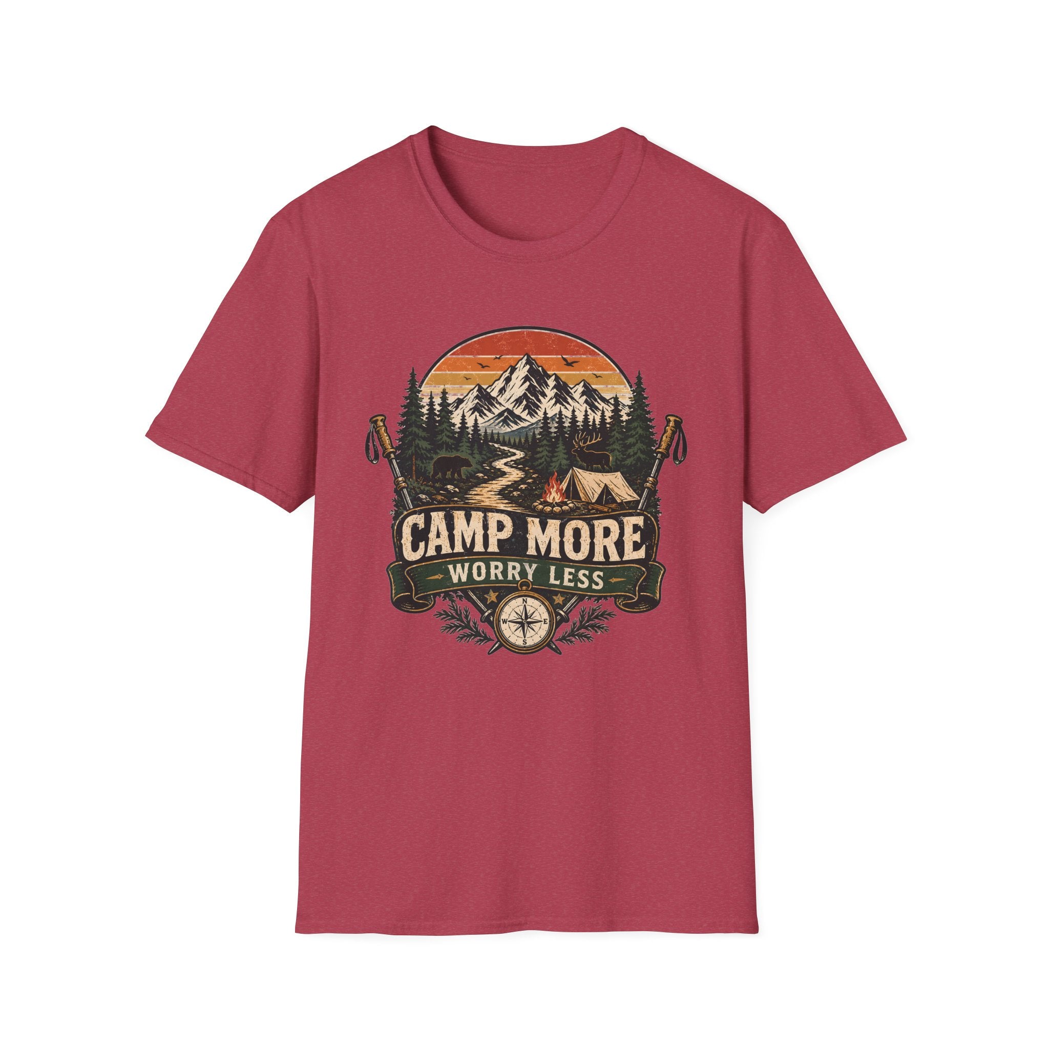 Camp More Worry Less Sunset T-Shirt