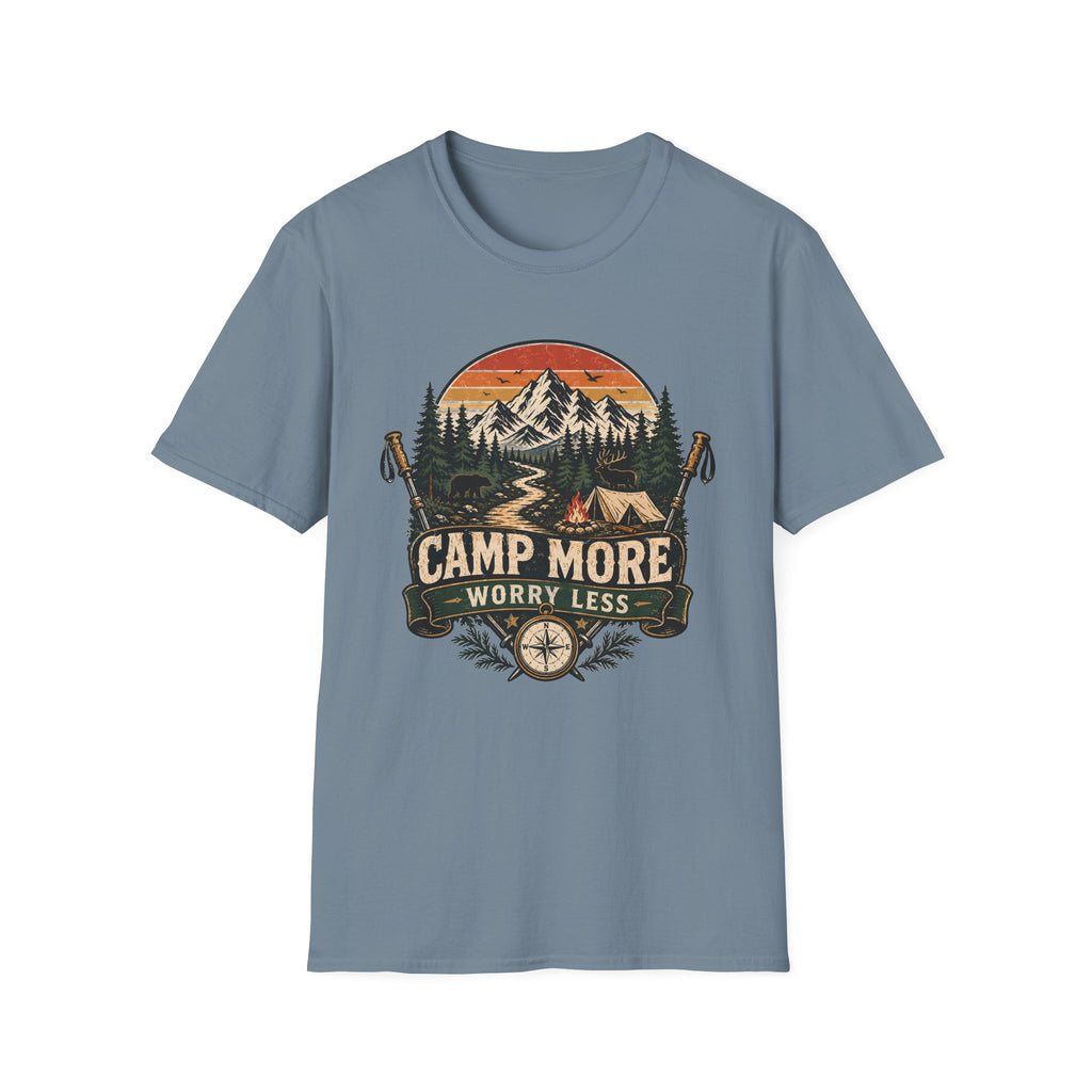 Camp More Worry Less Sunset T-Shirt