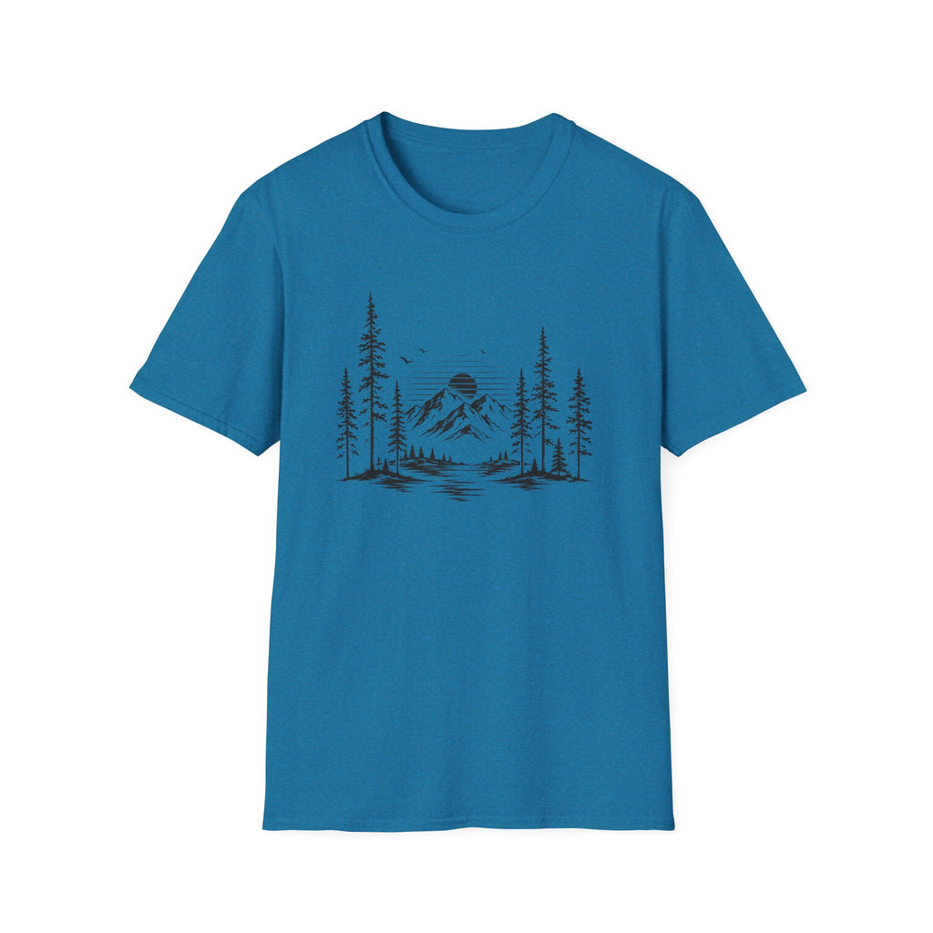 Minimal Pine Tree Mountain T-Shirt
