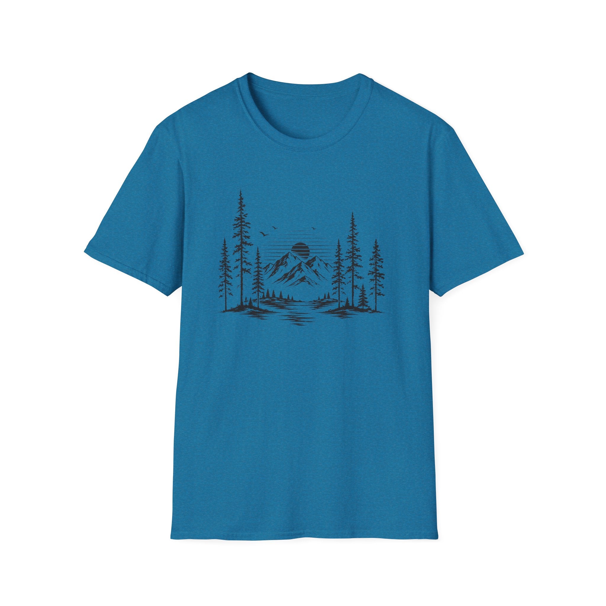 Minimal Pine Tree Mountain T-Shirt