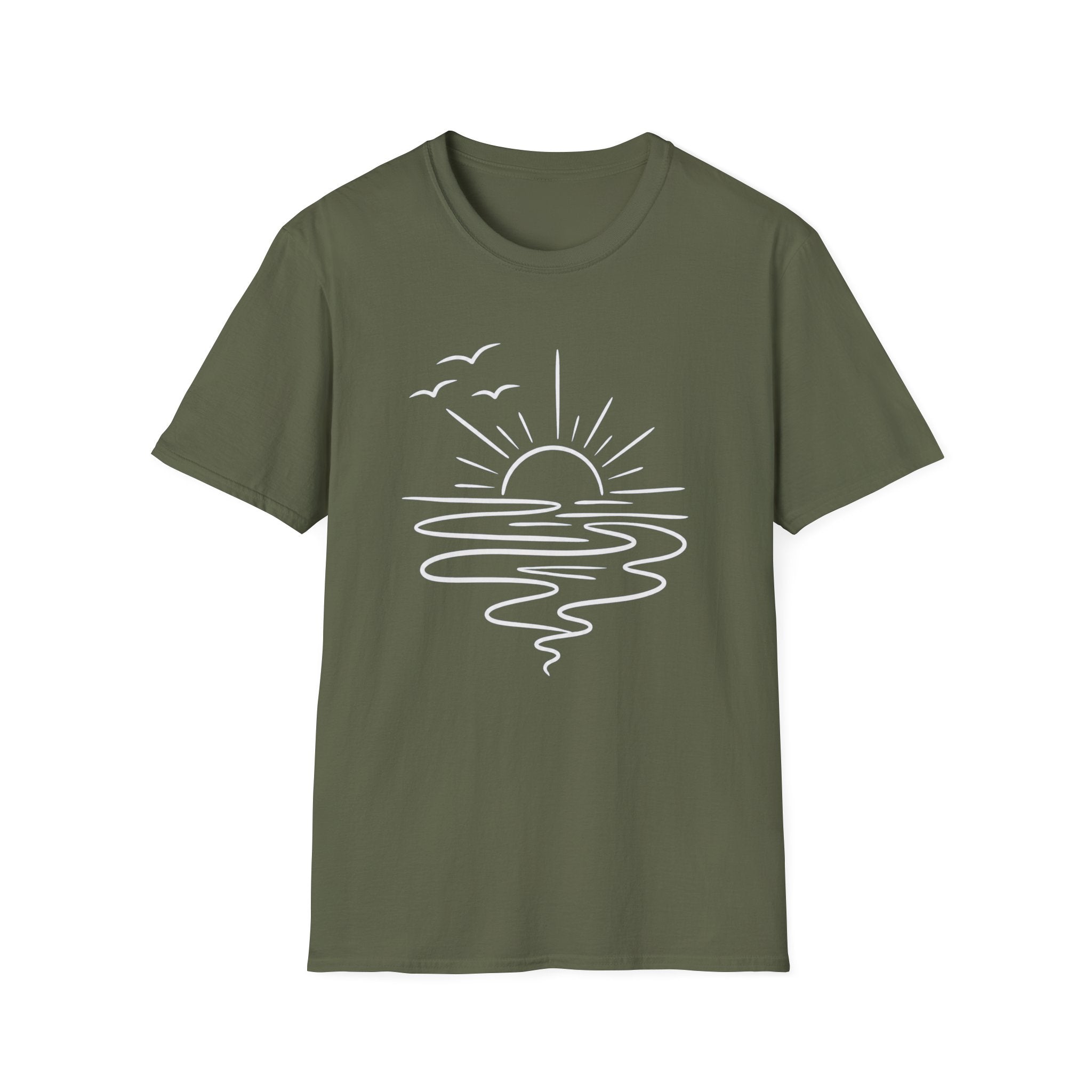 Minimal Ocean Sunset T-Shirt