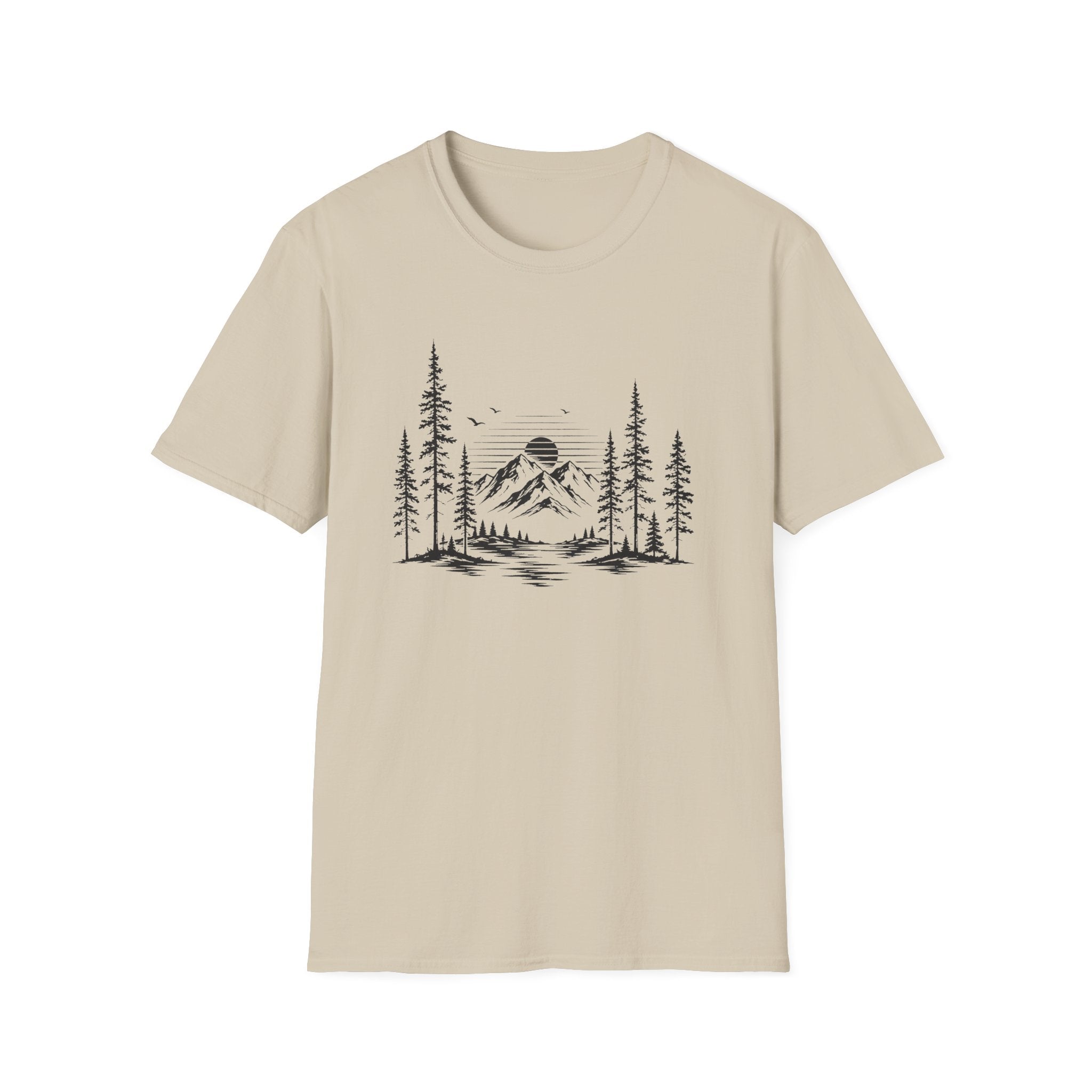 Minimal Pine Tree Mountain T-Shirt