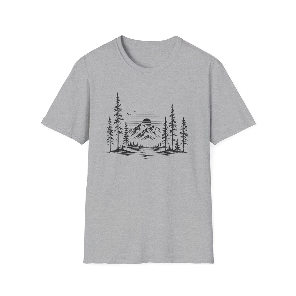 Minimal Pine Tree Mountain T-Shirt