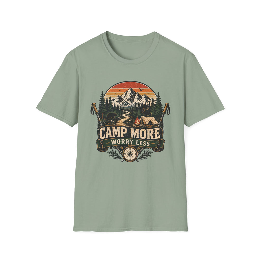 Camp More Worry Less Sunset T-Shirt
