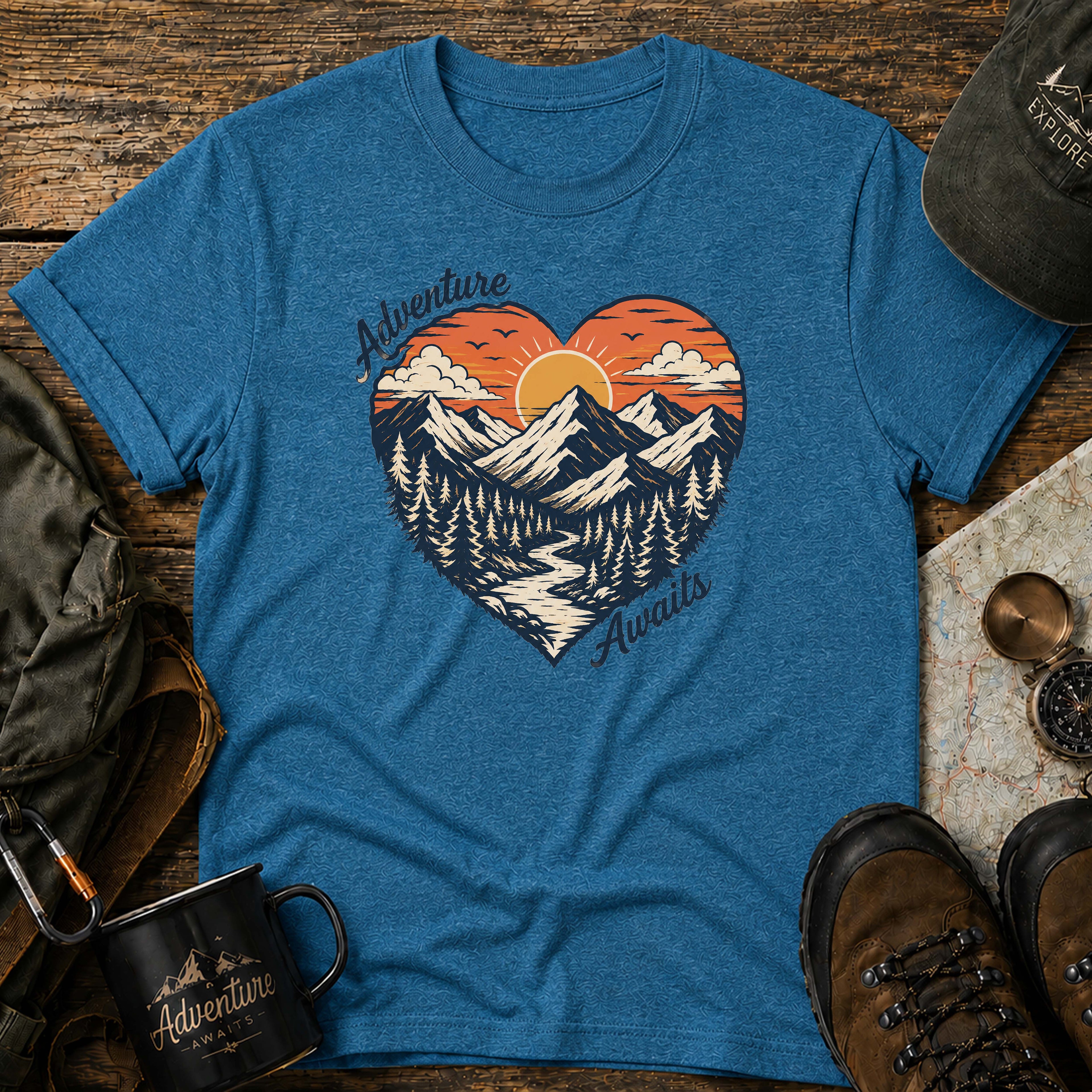 Adventure Awaits Heart T-Shirt