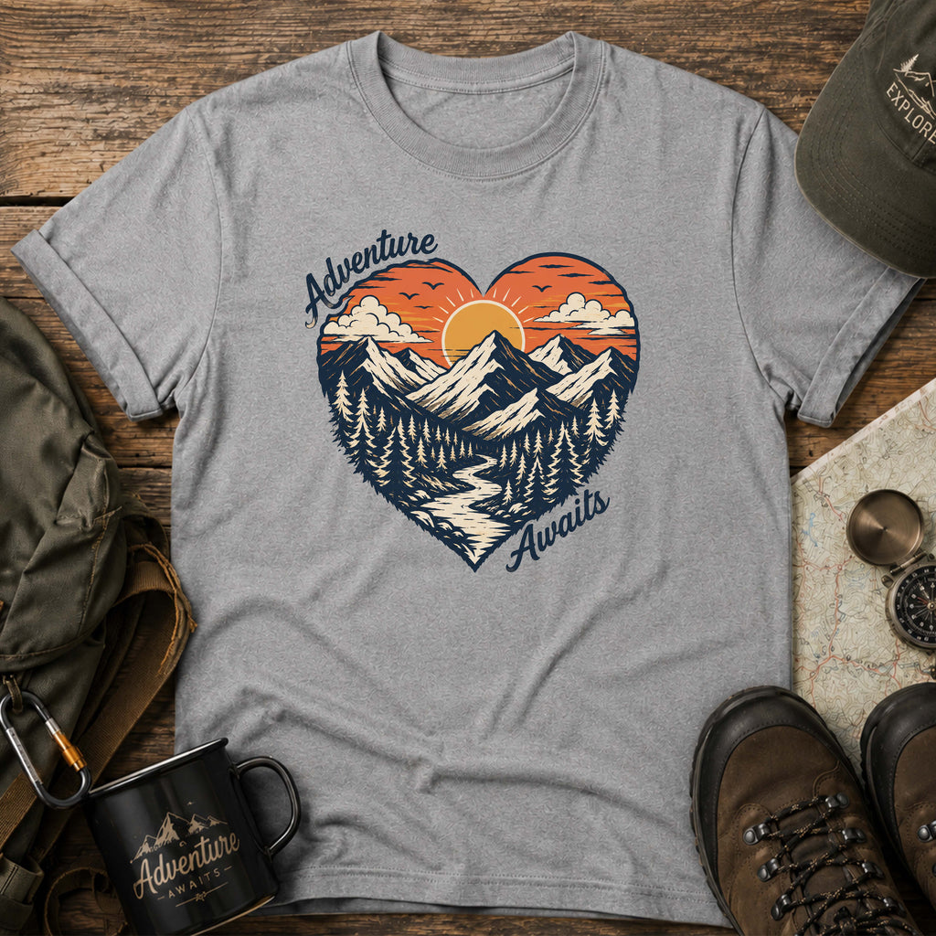 Adventure Awaits Heart T-Shirt
