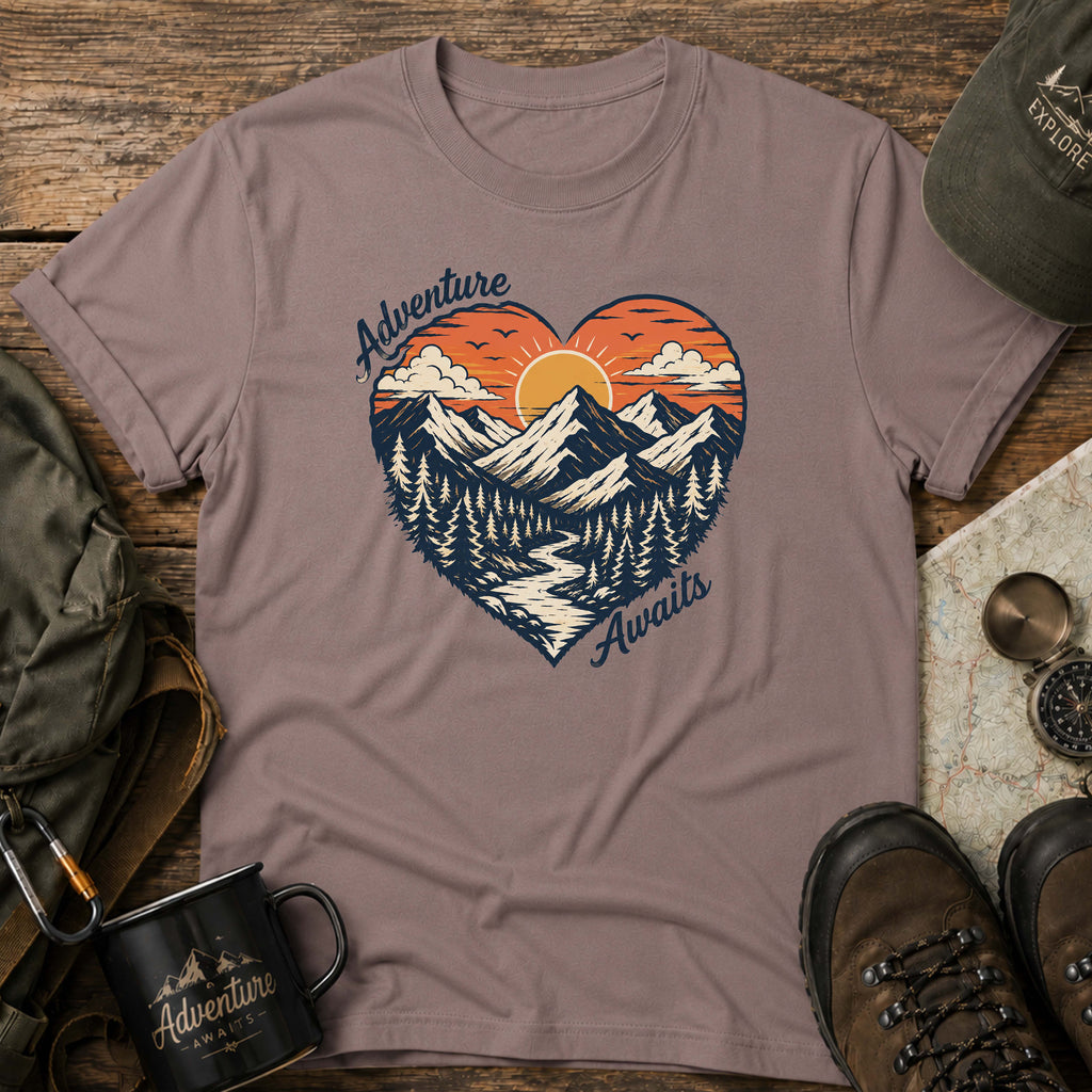 Adventure Awaits Heart T-Shirt