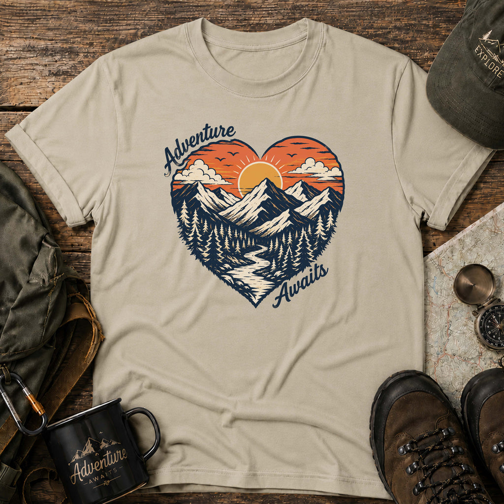 Adventure Awaits Heart T-Shirt