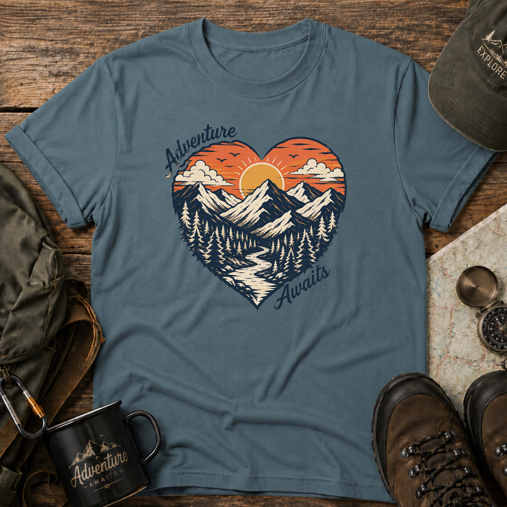 Adventure Awaits Heart T-Shirt