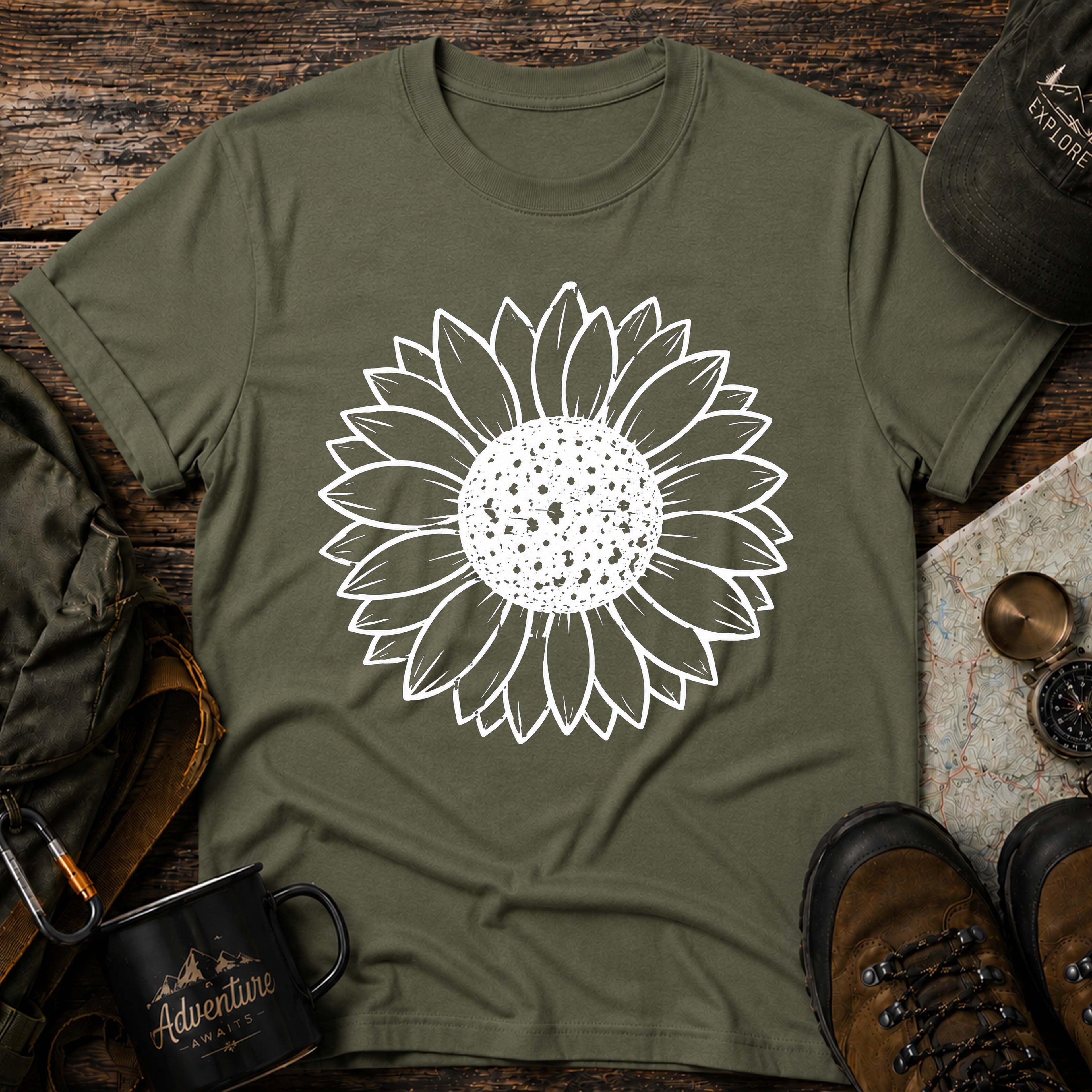 Minimal Sunflower T-Shirt