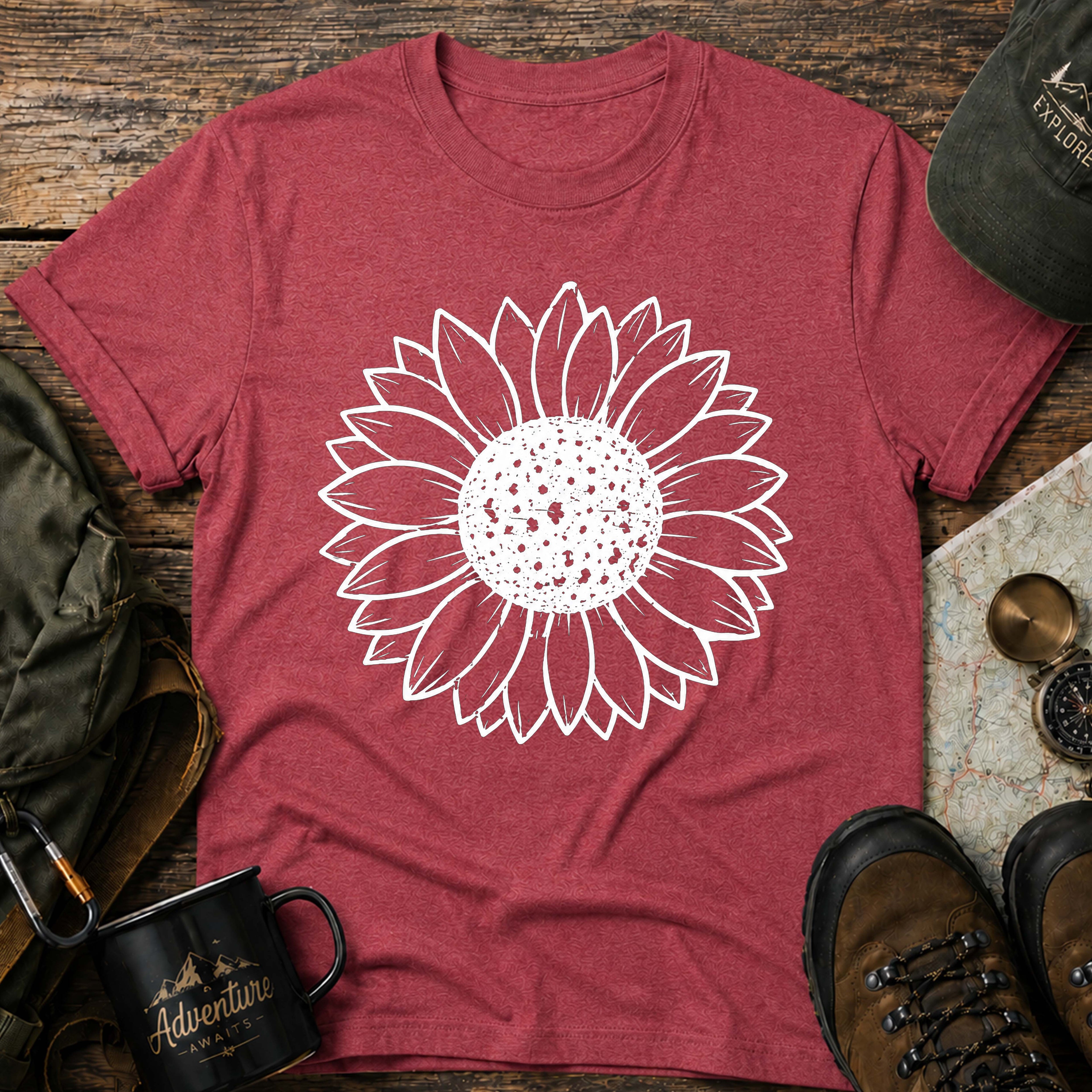 Minimal Sunflower T-Shirt