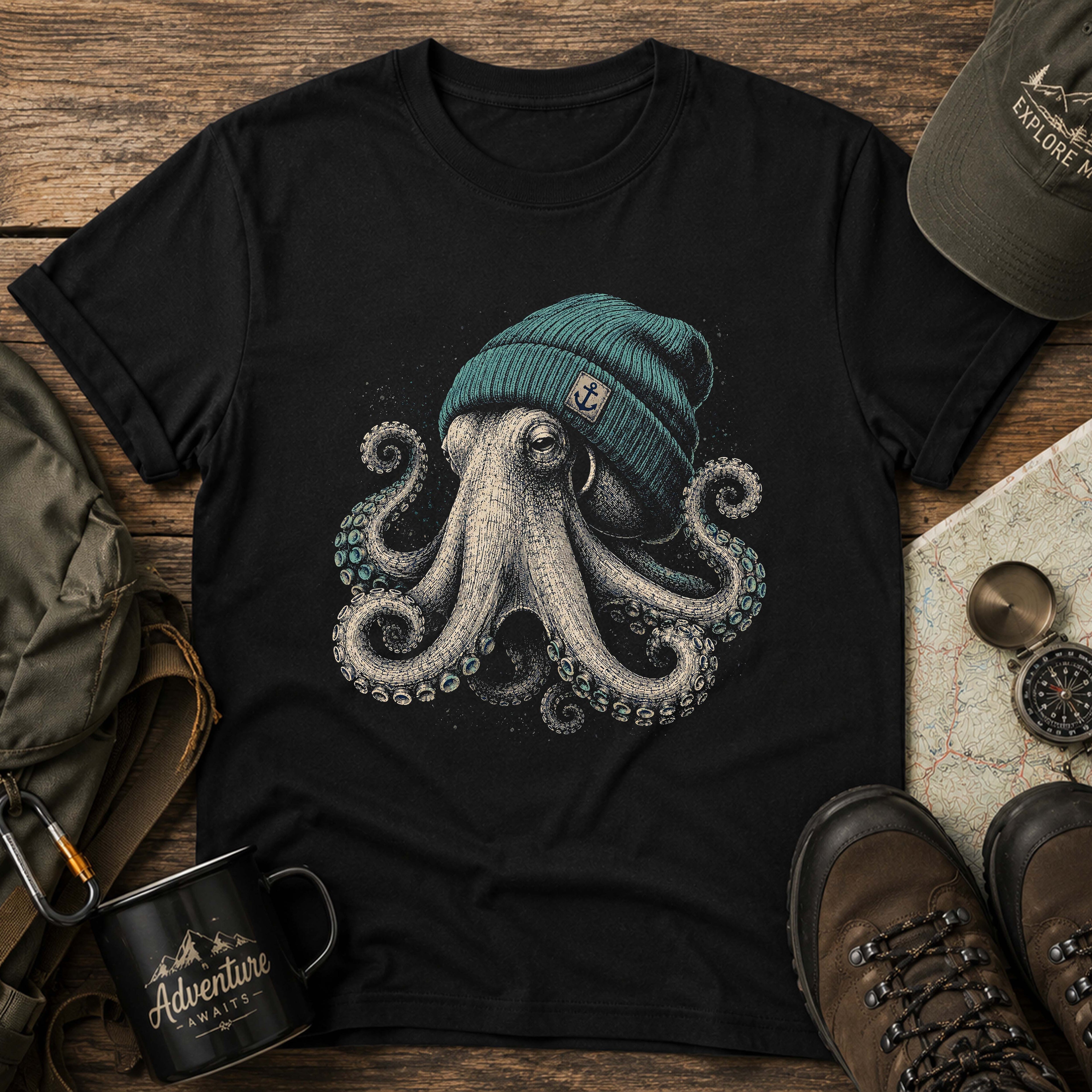Octopus Beanie T-Shirt