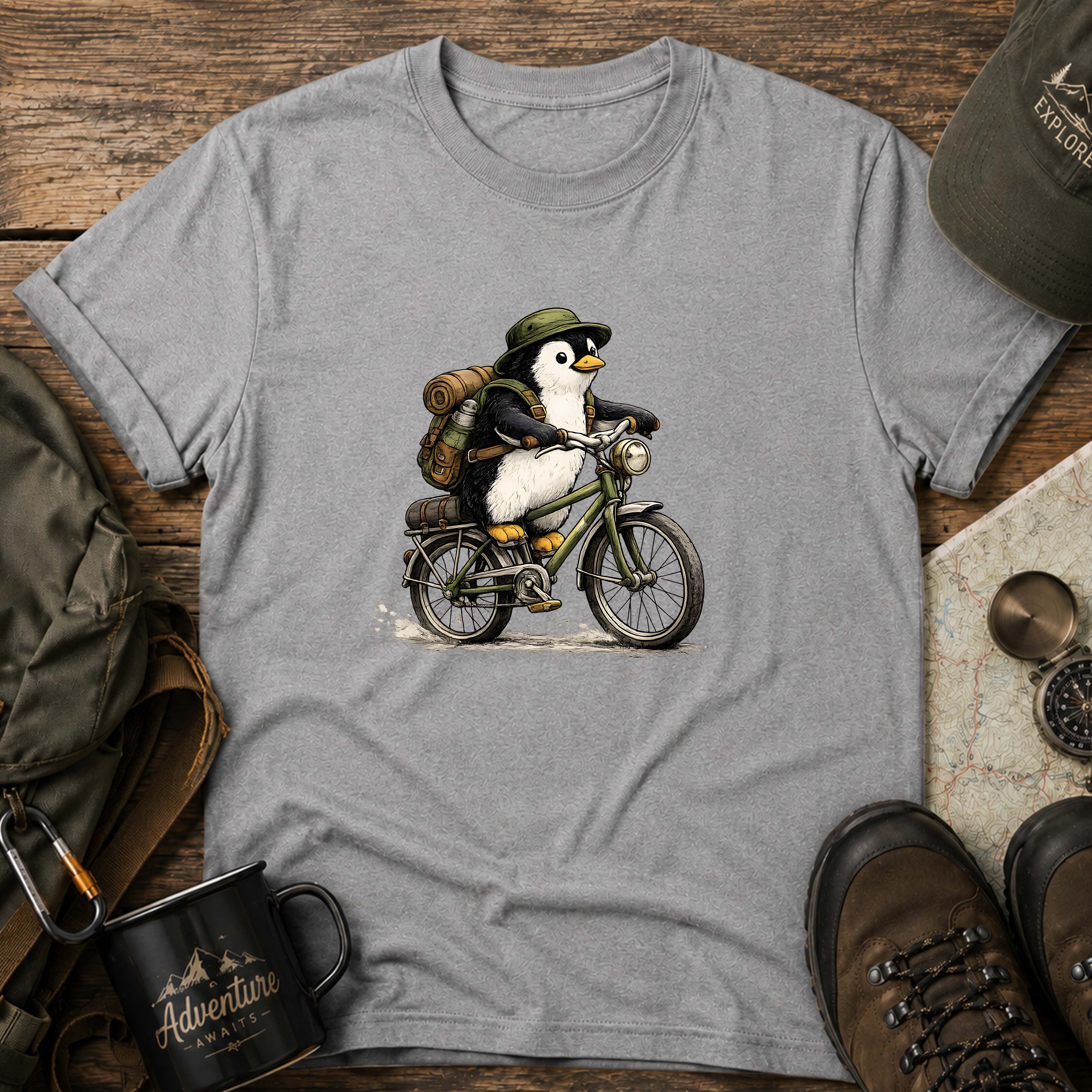 Bicycle Penguin T-Shirt