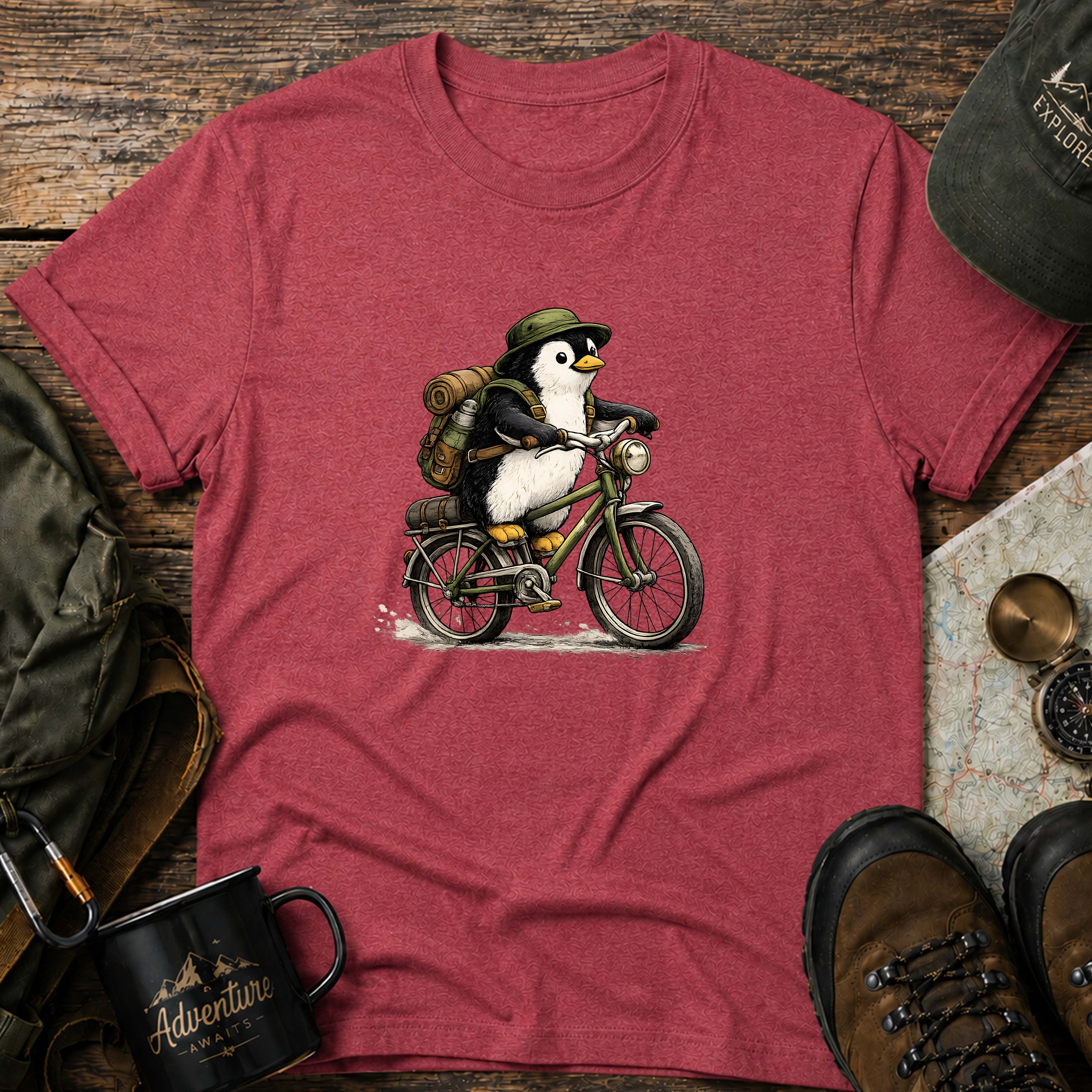 Bicycle Penguin T-Shirt
