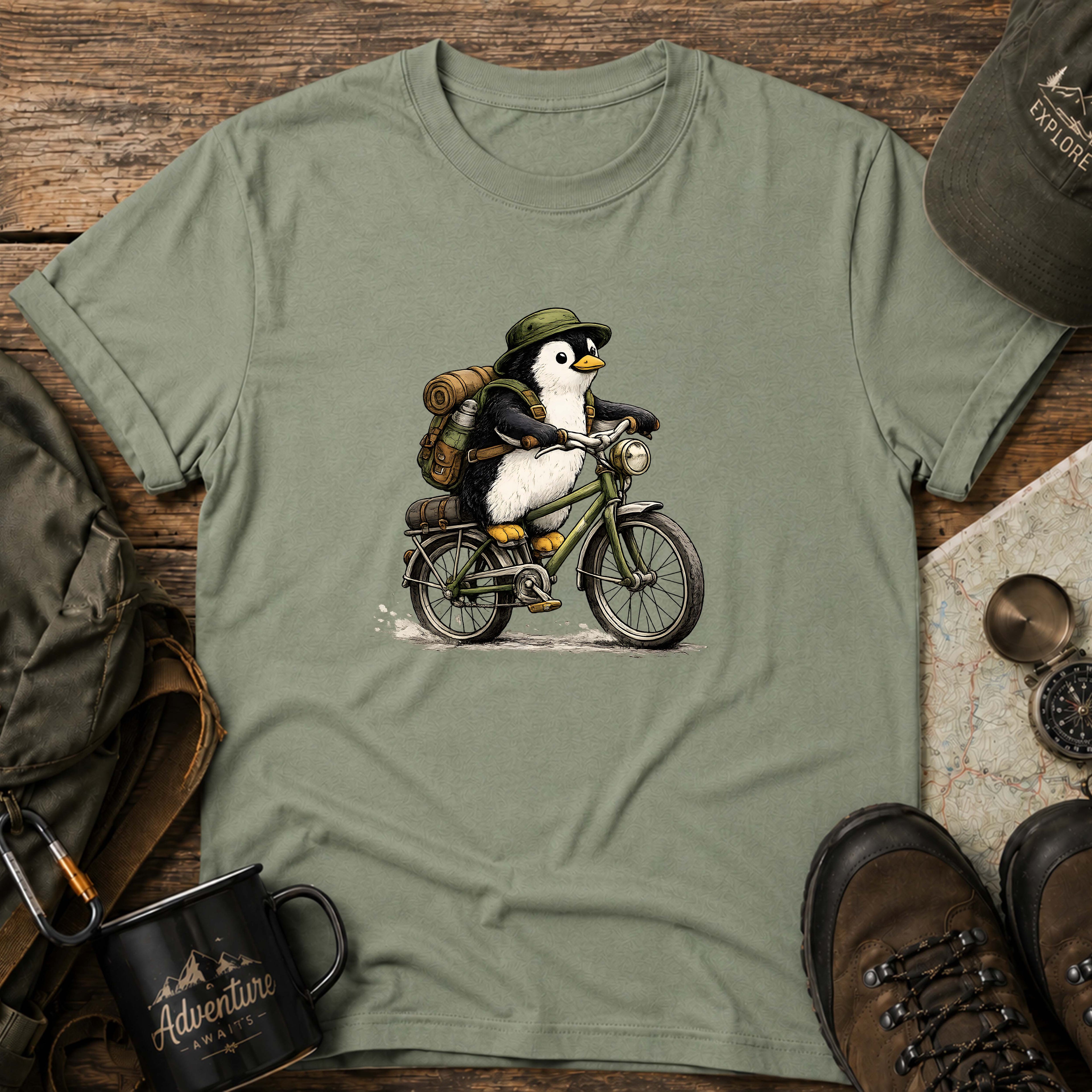 Bicycle Penguin T-Shirt