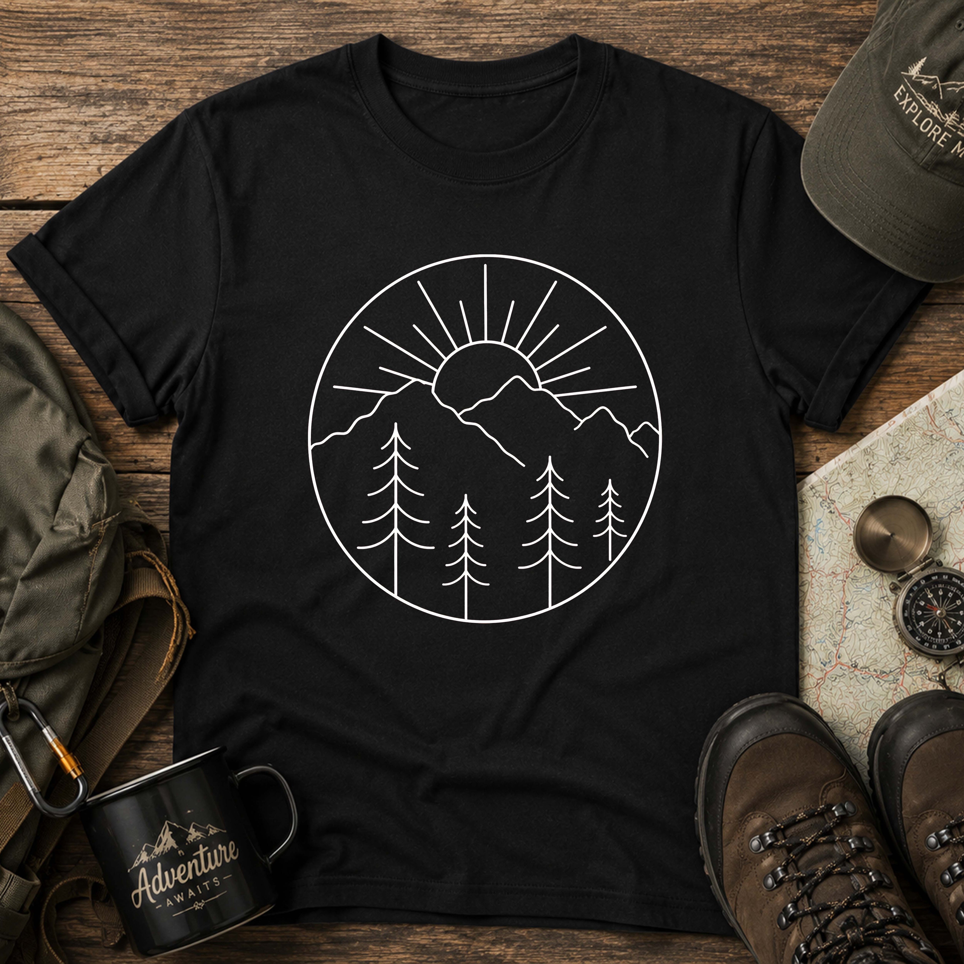 Minimal Mountain Sunrise T-Shirt