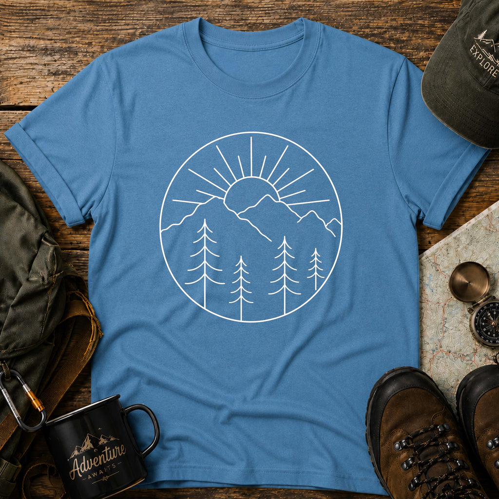 Minimal Mountain Sunrise T-Shirt