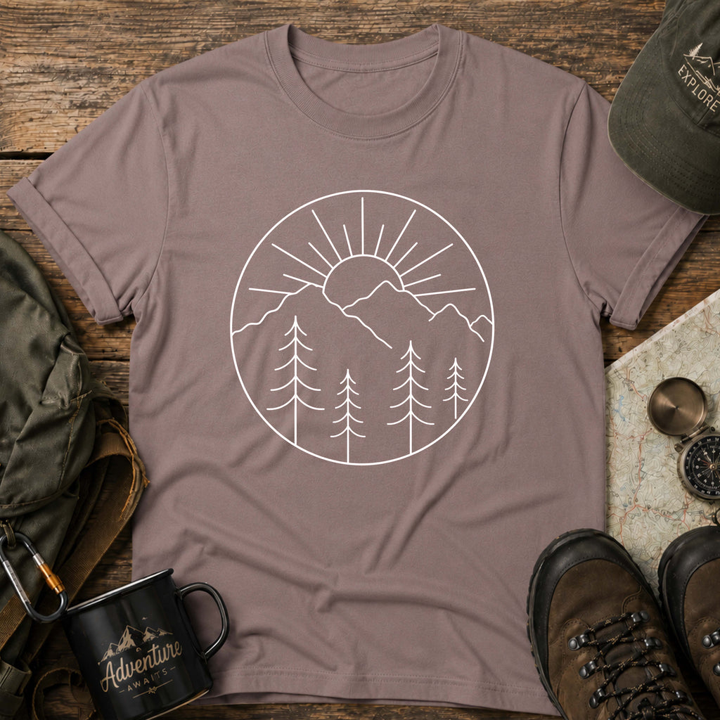 Minimal Mountain Sunrise T-Shirt