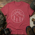 Minimal Mountain Sunrise T-Shirt