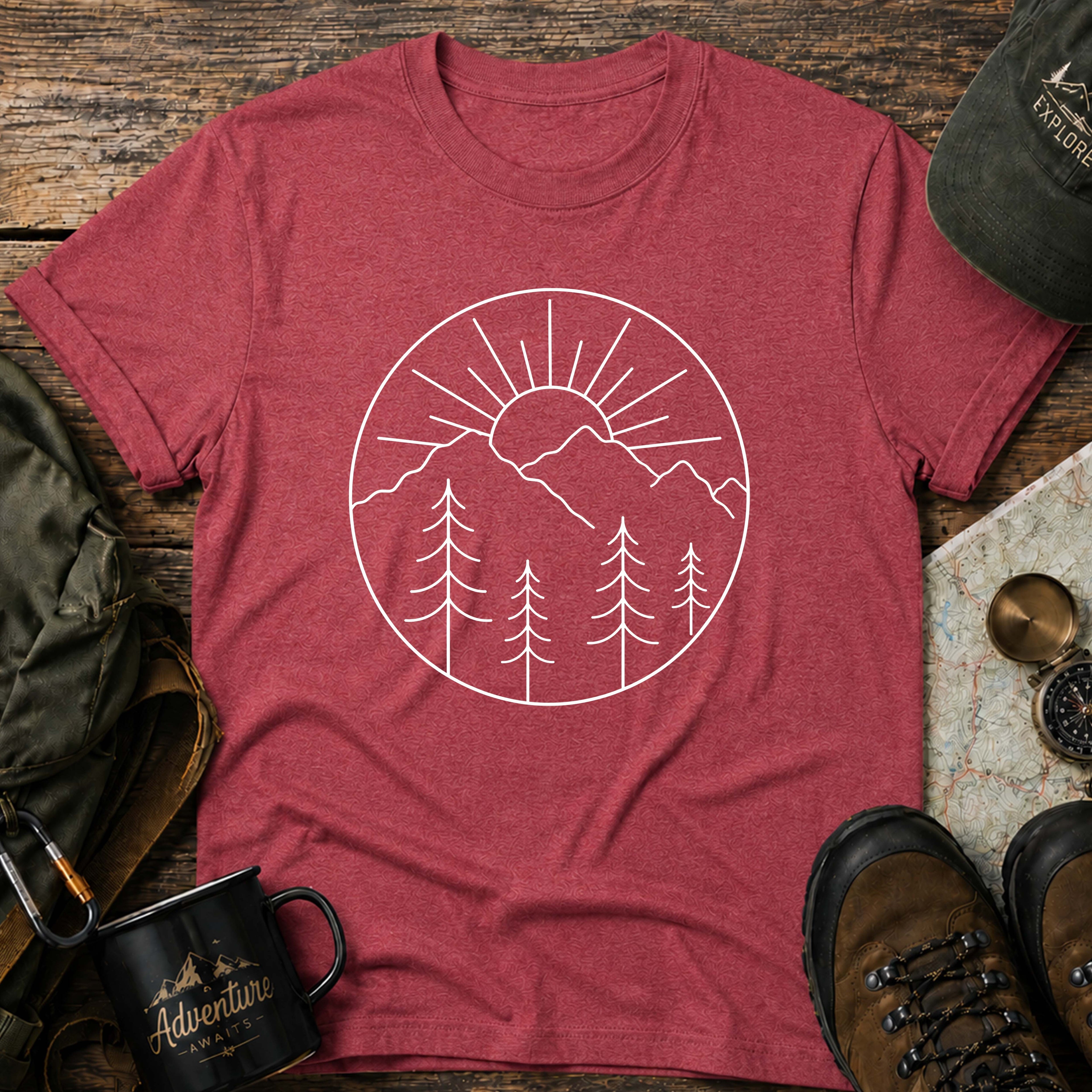 Minimal Mountain Sunrise T-Shirt