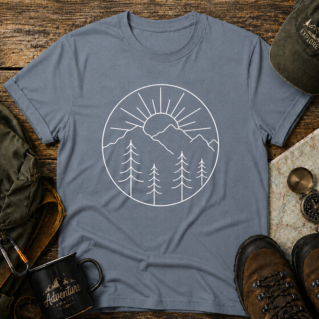 Minimal Mountain Sunrise T-Shirt