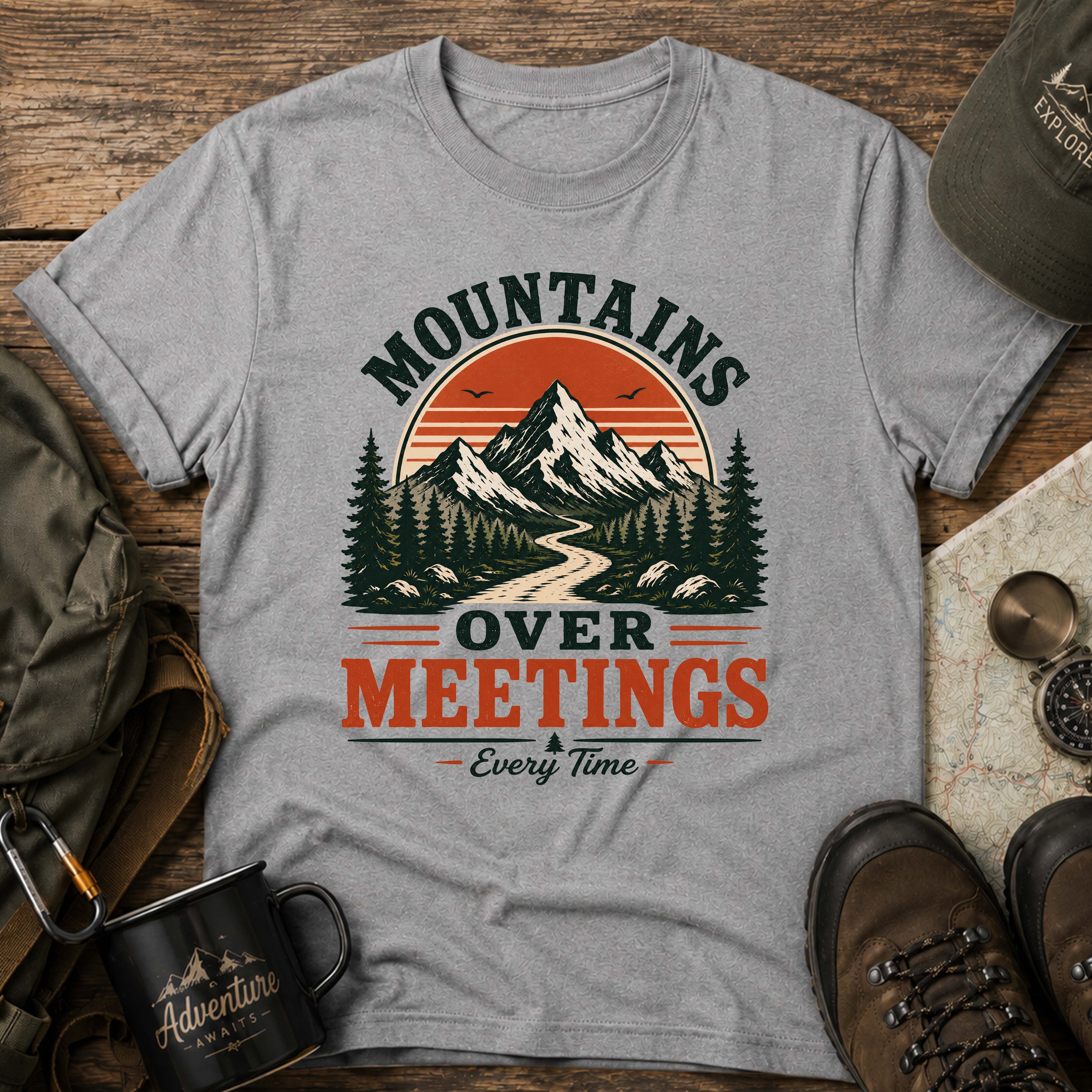 Mountain Over Meetings T-Shirt