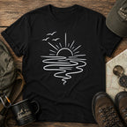 Minimal Ocean Sunset T-Shirt
