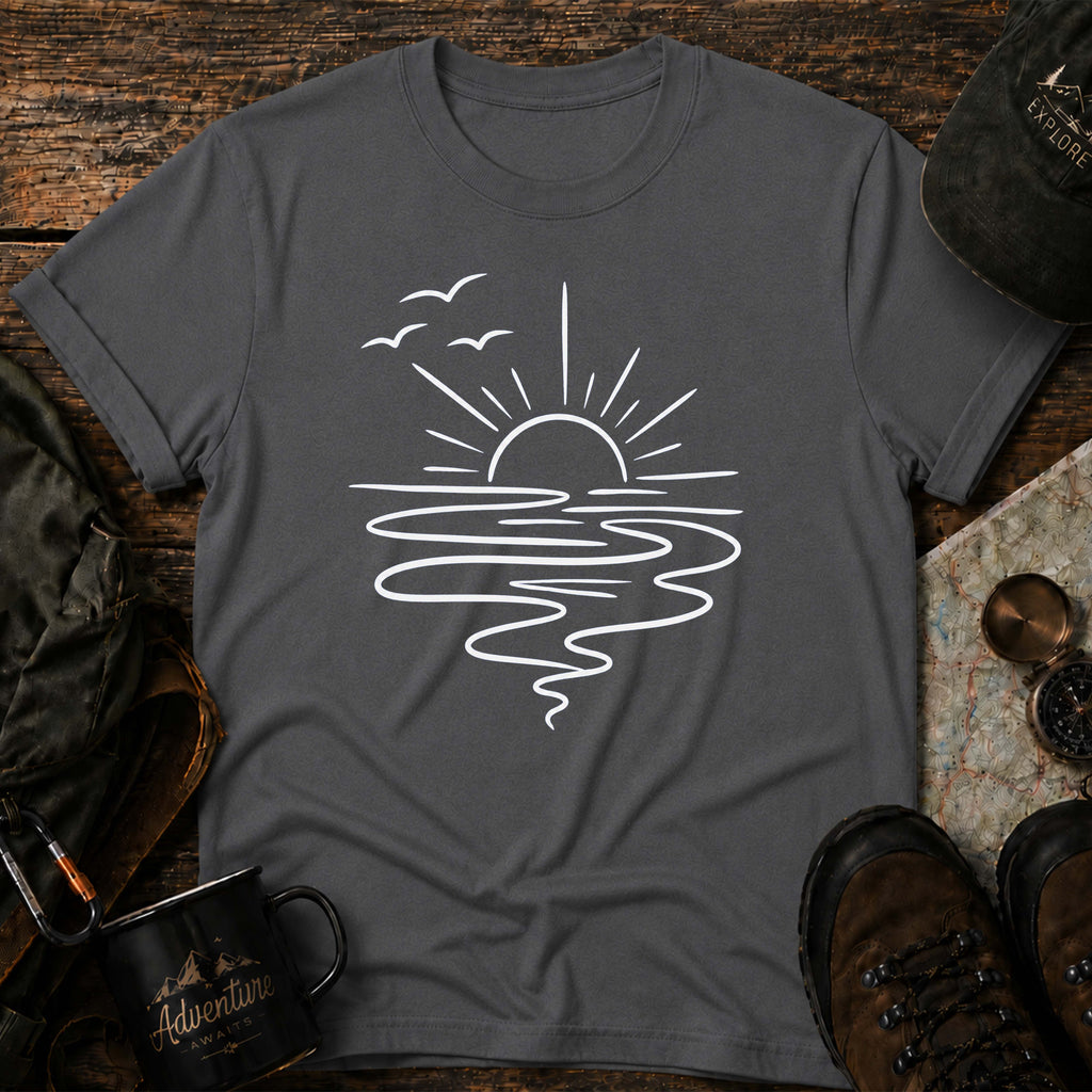 Minimal Ocean Sunset T-Shirt