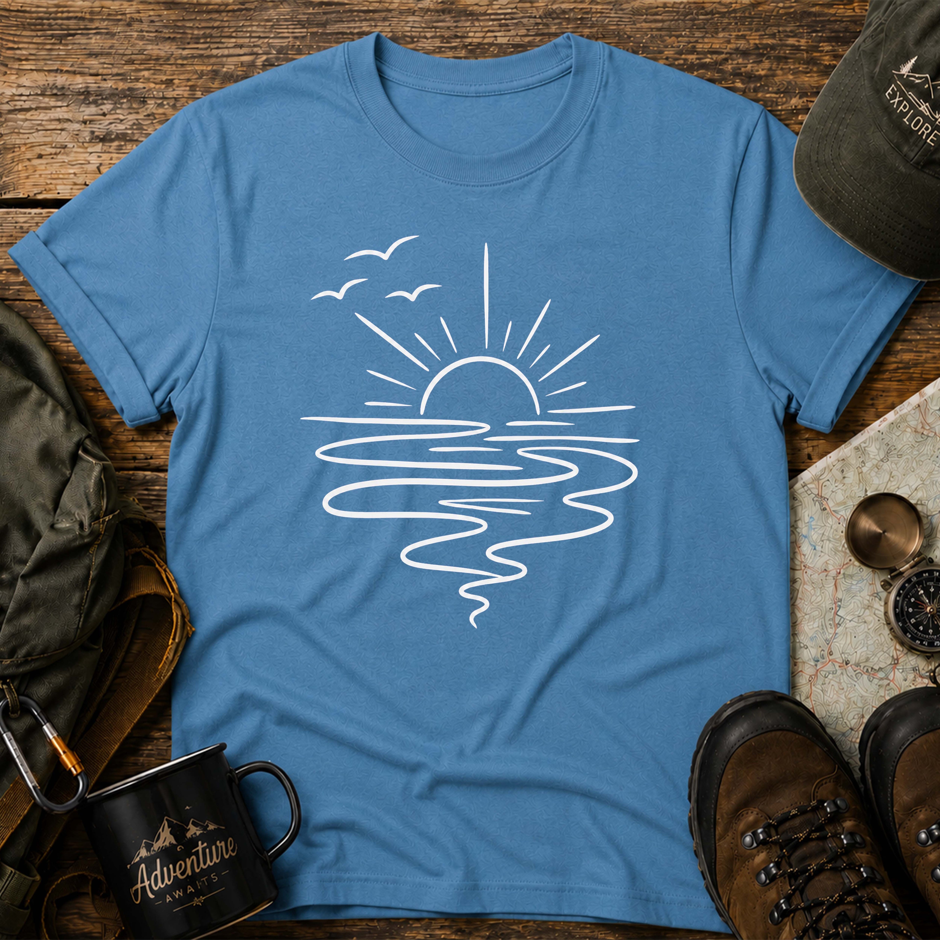 Minimal Ocean Sunset T-Shirt
